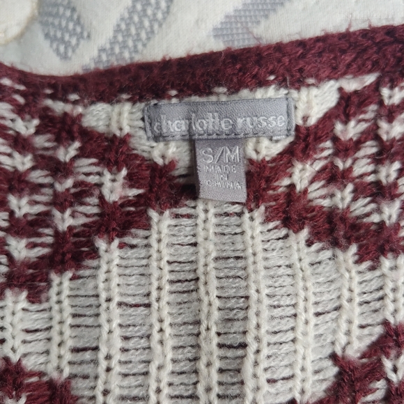 Maroon printed cardigan - Picture 2 of 4